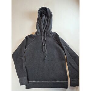 Crossley Sweater Mens Large Gray Wool Pullover Made in Italy Waffle Hoodie